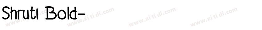 Shruti Bold字体转换